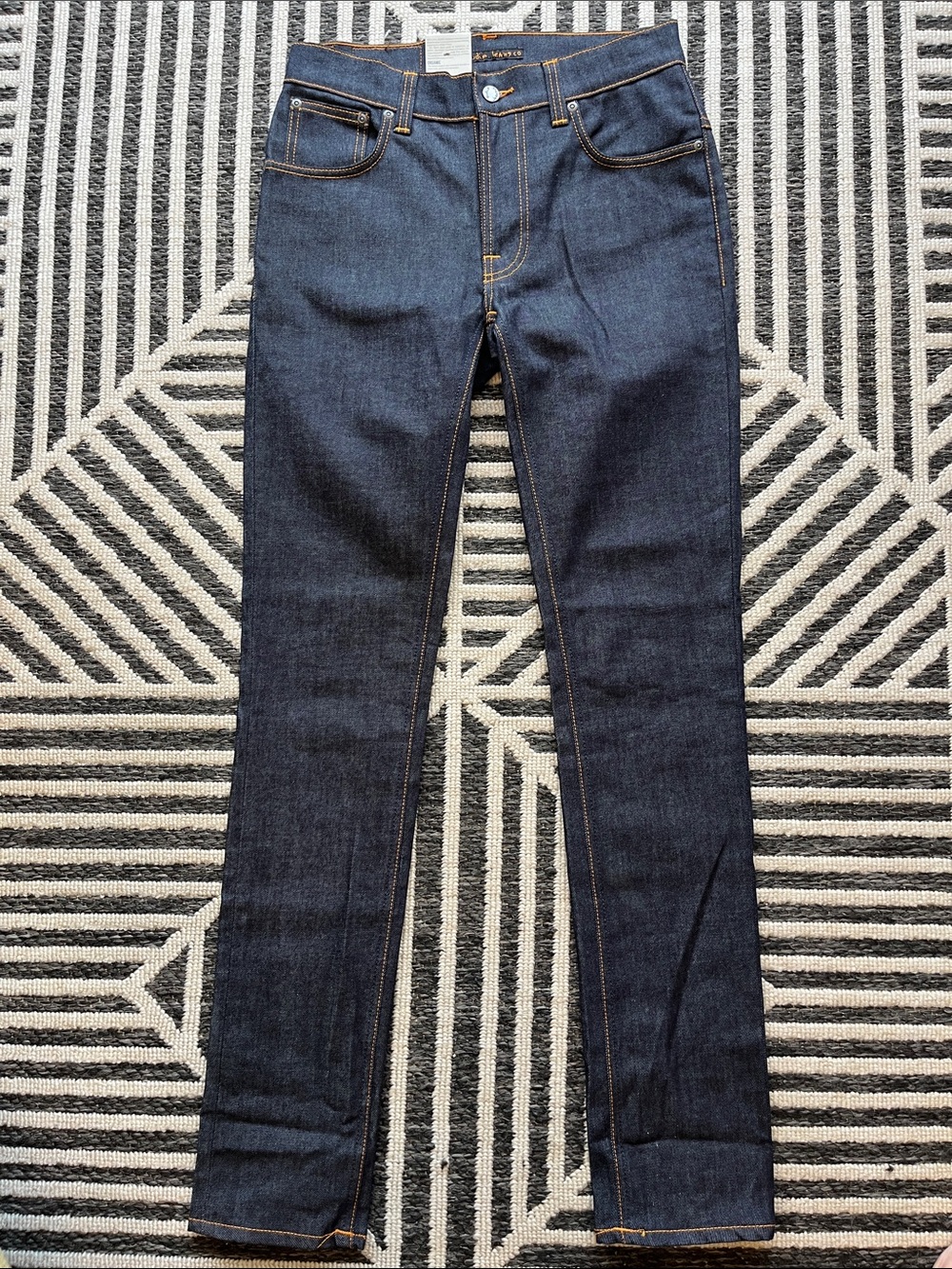 Nudie Jeans Men's Dark Indigo Selvedge Style Skinny Denim